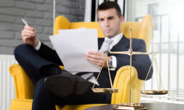 A boardroom scene featuring a balanced scale and legal documents with executives in business attire discussing strategy, symbolizing the integration of traditional legal values with modern CEO-style leadership in law firms.